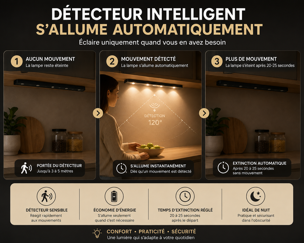 Lampe LED à Détecteur de Mouvement
