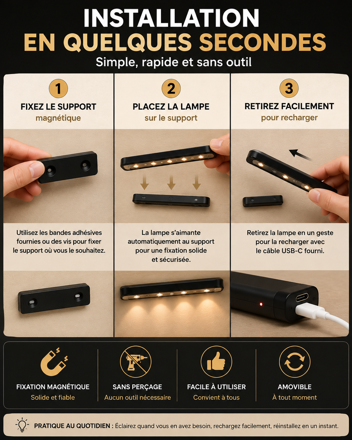 Lampe LED à Détecteur de Mouvement